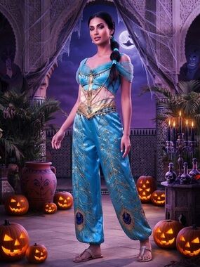 Jasmine Halloween costume with wig
